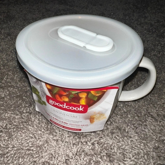 NWT Goodcook Stoneware Vented Soup Mug - Picture 3 of 9